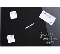 Relaxdays Pizarra cristal negra negro