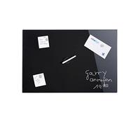 Relaxdays Pizarra cristal negra negro