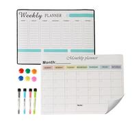Relaxdays Pizarra magnética para nevera 2 unidades blanco,negro,turquesa