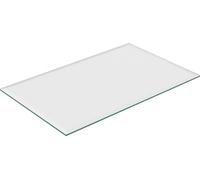 Relaxdays Tablero Vidrio Templado, 100x62 cm, Grosor 8 mm, Panel Cristal Rectangular, Mesa y Chimenea, ESG, Transparente