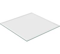 Relaxdays, placa de vidrio, 80x80 cm, 8 mm de grosor, vidrio templado de seguridad (ESG), placa de vidrio rectangular para mesa y chimenea, superficie de mesa, transparente