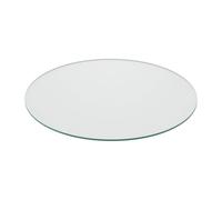 Relaxdays, plato de vidrio, diámetro 70 cm, grosor 8 mm, vidrio templado de seguridad (ESG), disco de vidrio redondo para mesa y chimenea, superficie de mesa, transparente