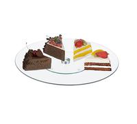 Relaxdays Plato giratorio de 30 cm para tartas transparente