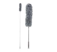 Relaxdays Plumero telescópico XXL microfibra plata,gris
