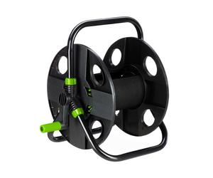 Relaxdays Portamangueras 30 metros 1/2" manguera verde,negro