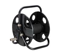 Relaxdays Portamangueras para mangueras 30 m 1/2" negro,gris