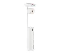 Relaxdays Portarrollos con estante blanco