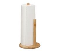 Relaxdays Portarrollos de cocina con tope marrón claro