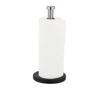 Relaxdays Portarrollos de cocina vertical negro,plata