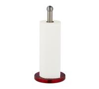 Relaxdays Portarrollos de cocina vertical rojo,plata