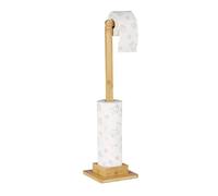 Relaxdays Portarrollos para baño bambú marrón claro