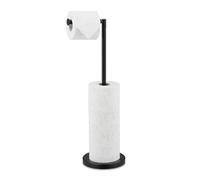 Relaxdays Portarrollos para baño negro negro