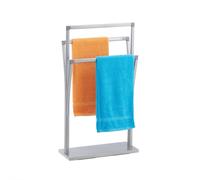 Relaxdays Portatoallas de pie triple en plateado plata,gris