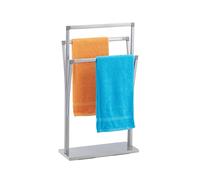 Relaxdays Portatoallas de pie triple en plateado plata,gris