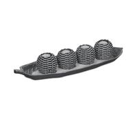 Relaxdays Portavelas decorativo bandeja y arena blanco,gris