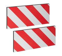 Relaxdays Protectores de Pared para Garaje Set de 2, Autoadhesivos, para Pilares, Reflectante, Gomaespuma, Rojo y Blanco