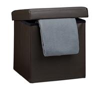 Puff almacenaje taburete plegable otomana decorativa baúl cuadrado 40 litros