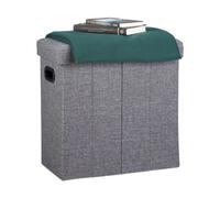 Relaxdays Puff almacenaje plegable antracita