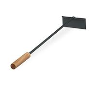 Relaxdays Rascador de cenizas con asa de madera – marrón claro/negro