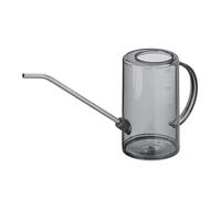 Relaxdays Regadera para Plantas de Interior, 1 Litro, Regadora Macetas, Plástico y Acero Inoxidable, Cuello Largo, Gris