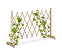 Relaxdays Soporte reja trepadoras madera marrón claro