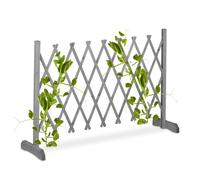 Relaxdays Reja trepadoras plegable madera gris gris