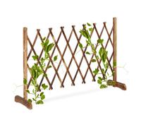 Relaxdays Reja trepadoras plegable madera quemada marrón claro