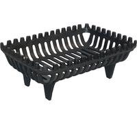 Relaxdays, rejilla para chimenea, soporte para fuego, dimensiones: 18 x 46 x 31 cm, robusta, pesada, rejilla para fuego con patas, hierro fundido, color