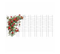 Relaxdays Rejilla para Enredaderas, Set 8, Al x An: 115 x 28 cm, Metal, Soporte para trepadoras, jardín y macetas, Negro