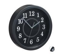 Relaxdays Reloj analógico de pared de 20 cm blanco,negro,gris