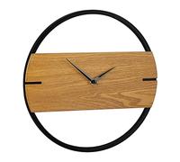 Relaxdays Reloj de pared efecto madera marrón claro,negro