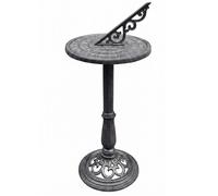 Relaxdays Reloj de sol con base gris