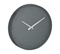 Relaxdays Reloj Pared, Moderno, Aguja Horaria y Minutero, 30 cm Ø, para Salón, Cocina, Oficina, Hora Analógica, Gris
