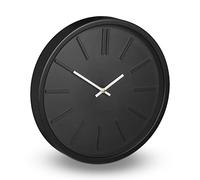 Relaxdays Reloj Pared sin Segundero, sin Números, Moderno, Analógico, Cocina, Salón, Despacho, a Pilas, Ø 35 cm, Negro