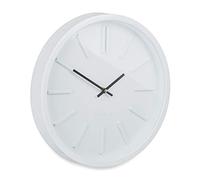 Relaxdays Reloj Pared sin Segundero, sin Números, Moderno, Analógico, Cocina, Salón, Despacho, a Pilas, Ø 35 cm, Blanco