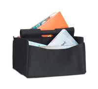 Relaxdays Revistero de fieltro negro