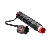 Relaxdays Rollo Extensible para pósteres, 45-72 cm, Ø 7 cm, Transporte de Dibujos, hasta DIN A1, Rojo/Negro