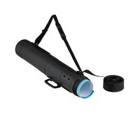 Relaxdays Rollo Extensible para pósteres, 80-135 cm, Ø 14 cm, Transporte de Dibujos, hasta DIN A0, Negro
