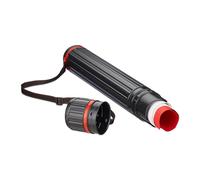 Relaxdays Rollo Extensible para pósteres hasta DIN A0, Ø 10,5 cm, 77,5-135 cm, Transporte de Carteles Rojo/Negro