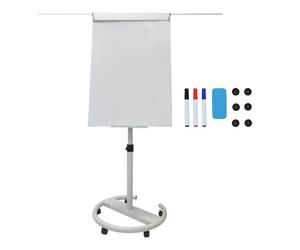Relaxdays Rotafolio blanco 100x70 cm 2 brazos blanco