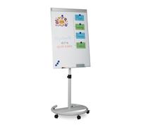 Relaxdays Rotafolios con ruedas blanco,plata