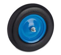 Relaxdays Rueda carretilla 4.80 4.00-8 + eje azul,negro