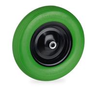 Relaxdays Rueda carretilla 4.80 4.00-8 goma maciza verde,negro