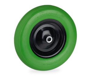 Relaxdays Rueda carretilla 4.80 4.00-8 goma maciza verde,negro