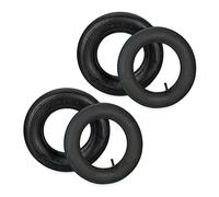 Relaxdays Rueda Carretilla con Cámara de Aire, Set de 2, Neumáticos Repuesto, 3.50-8", para Carreta, máx. 154 kg, Negro