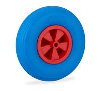 Relaxdays Rueda de carretilla 3.50-6 azul y rojo azul,rojo