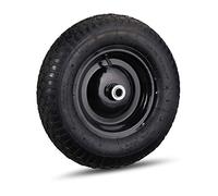 Relaxdays Rueda de Carretilla, 4.80 4.00-8, Recambio para Carrito, Llanta de Acero, 120 kg, 1 Ud., Negro