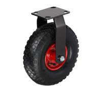 Relaxdays Rueda fija 3.00-4 rojo,negro