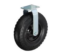Relaxdays Rueda giratoria 3,50-6, Carga 120 kg, Goma, Negro