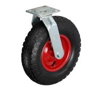 Relaxdays Rueda Giratoria, 3.50-6, Transporte Objetos Pesados, hasta 120 kg, Placa Acero para Atornillar, Color a Elegir